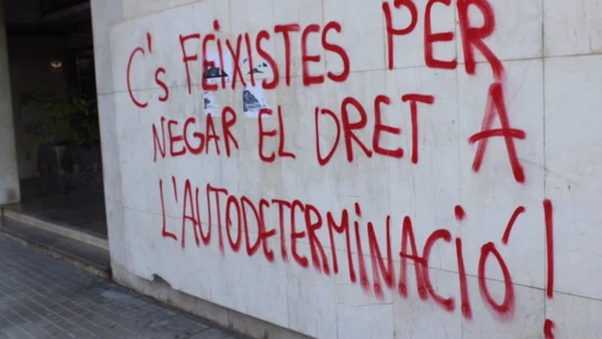 Fachada de la sede de Ciudadanos en Lleida Fachada de la sede de Ciudadanos en Lleida