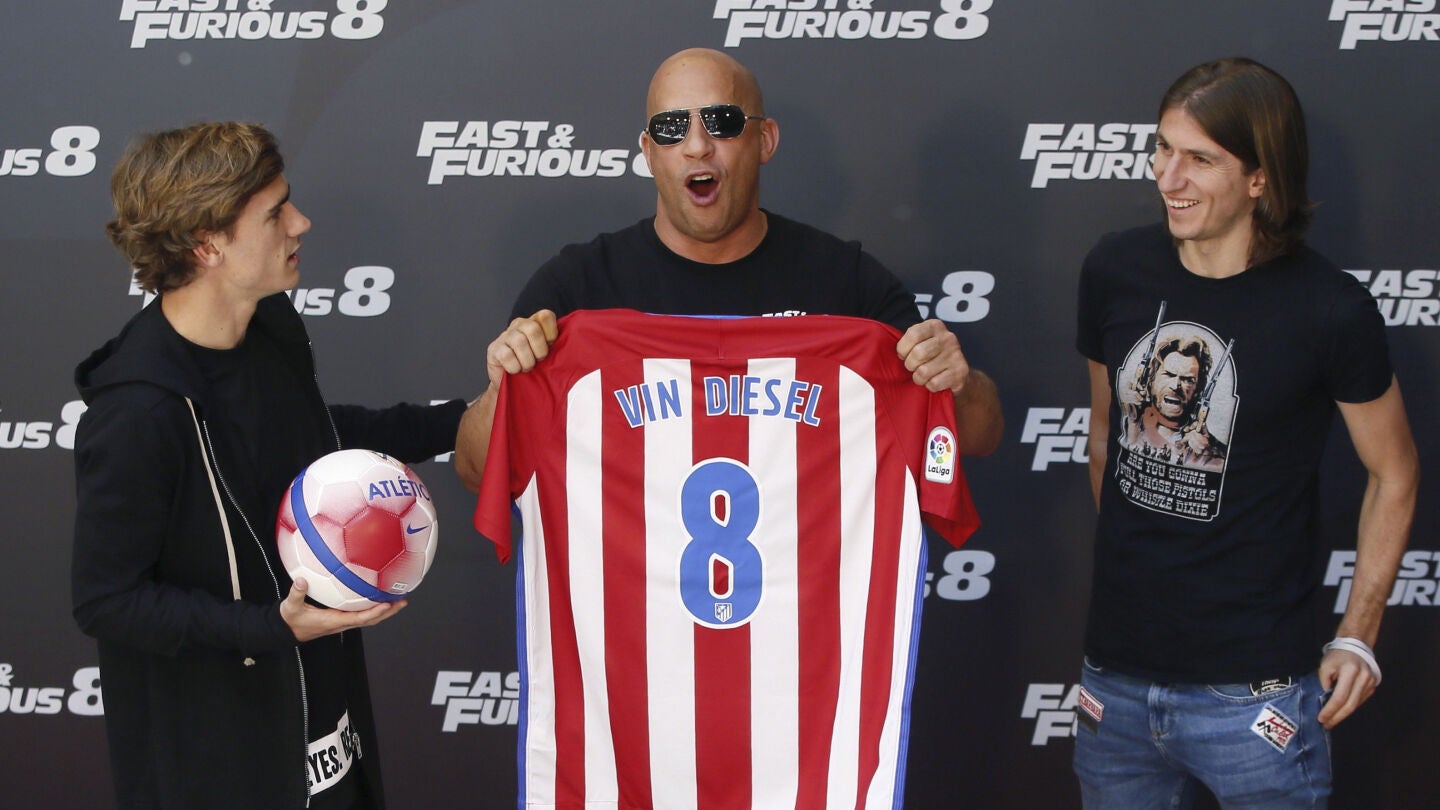 Vin Diesel, encantado con la elástica rojiblanca