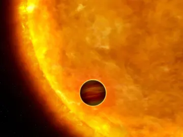 Representación artística de lo que podría ser el exoplaneta KELT-16b Representación artística de lo que podría ser el exoplaneta KELT-16b