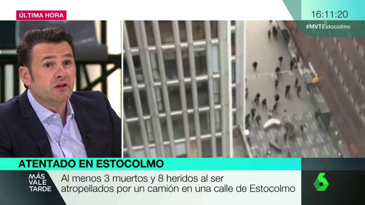 Frame 9.830357 de: I&ntilde;aki L&oacute;pez durmi&oacute; en la calle del atentado en Estocolmo una noche antes: "No vi mucha presencia policial"