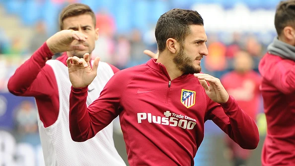 Koke, en un calentamiento del Atlético de Madrid Koke, en un calentamiento del Atlético de Madrid