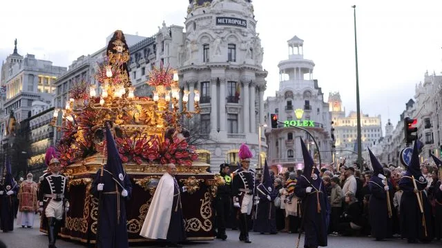 Procesión en Madrid durante la Semana Santa