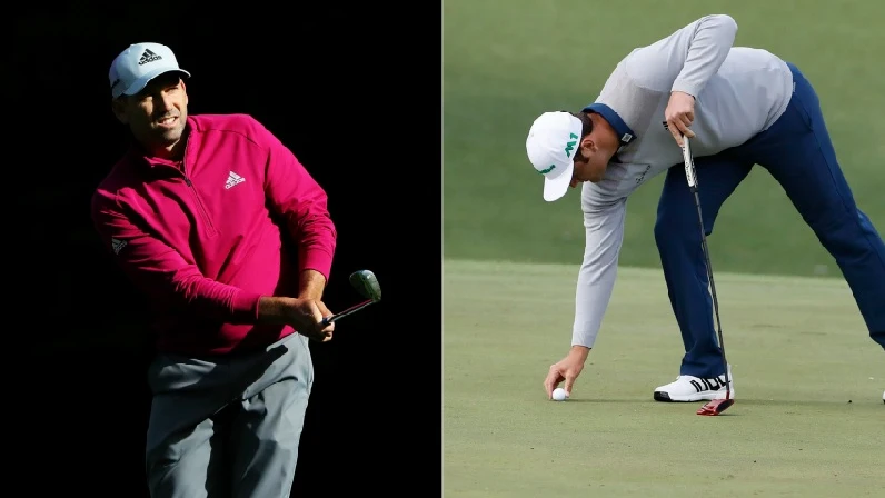 Sergio García y Jon Rahm, en el Masters de Augusta