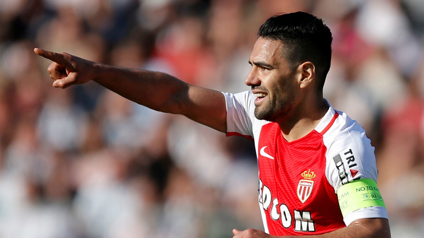 Falcao celebra un gol con el M&oacute;naco