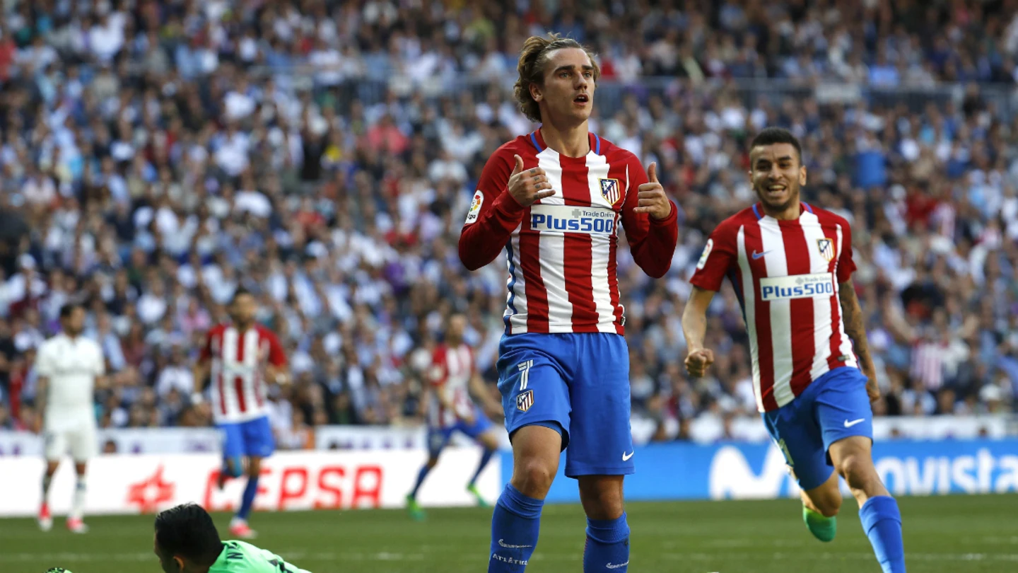 Griezmann celebra un gol Griezmann celebra un gol