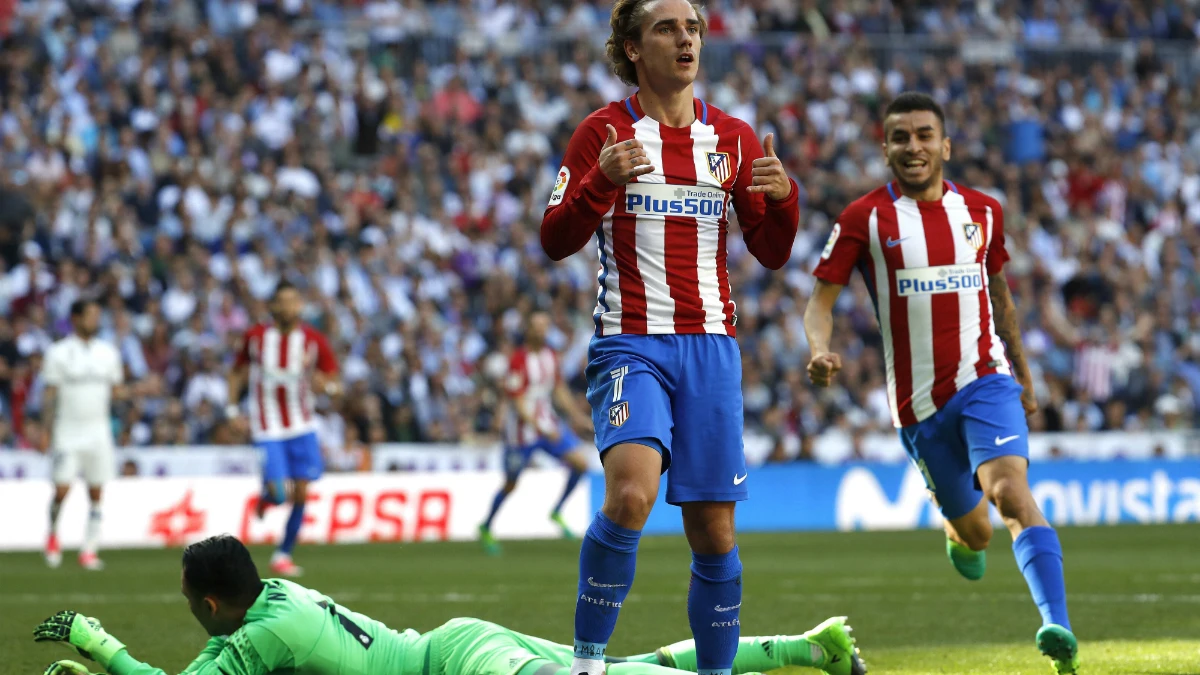 Griezmann celebra un gol Griezmann celebra un gol