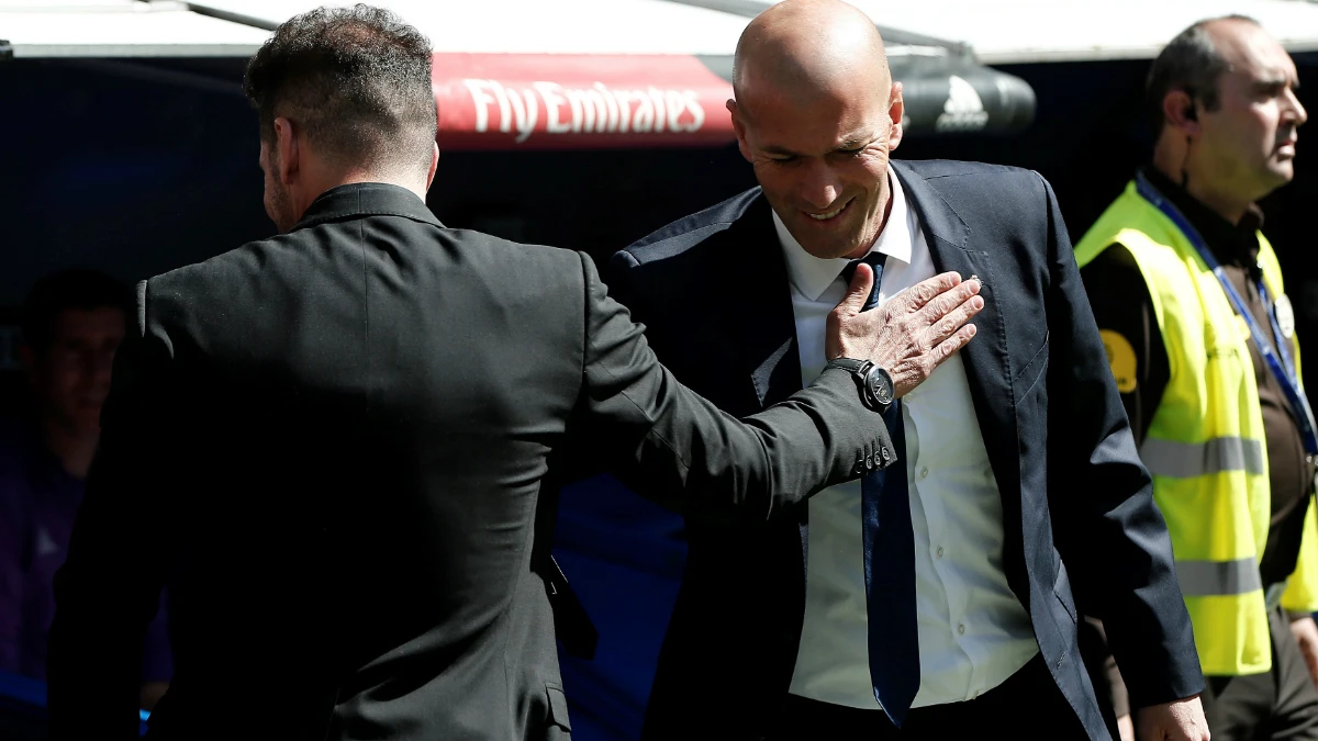 Zidane saluda a Simeone