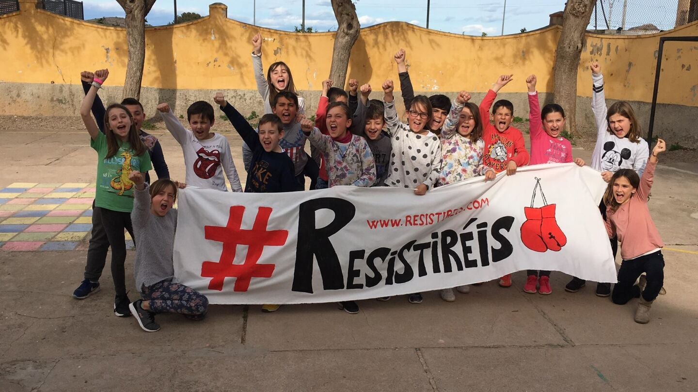 Algunos de los ni&ntilde;os que han creado la campa&ntilde;a