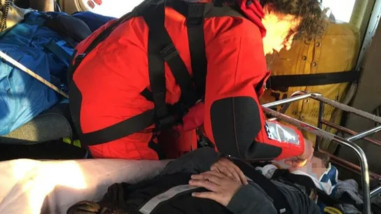 El 112 de Cantabria rescata al menor tras la caída El 112 de Cantabria rescata al menor tras la caída