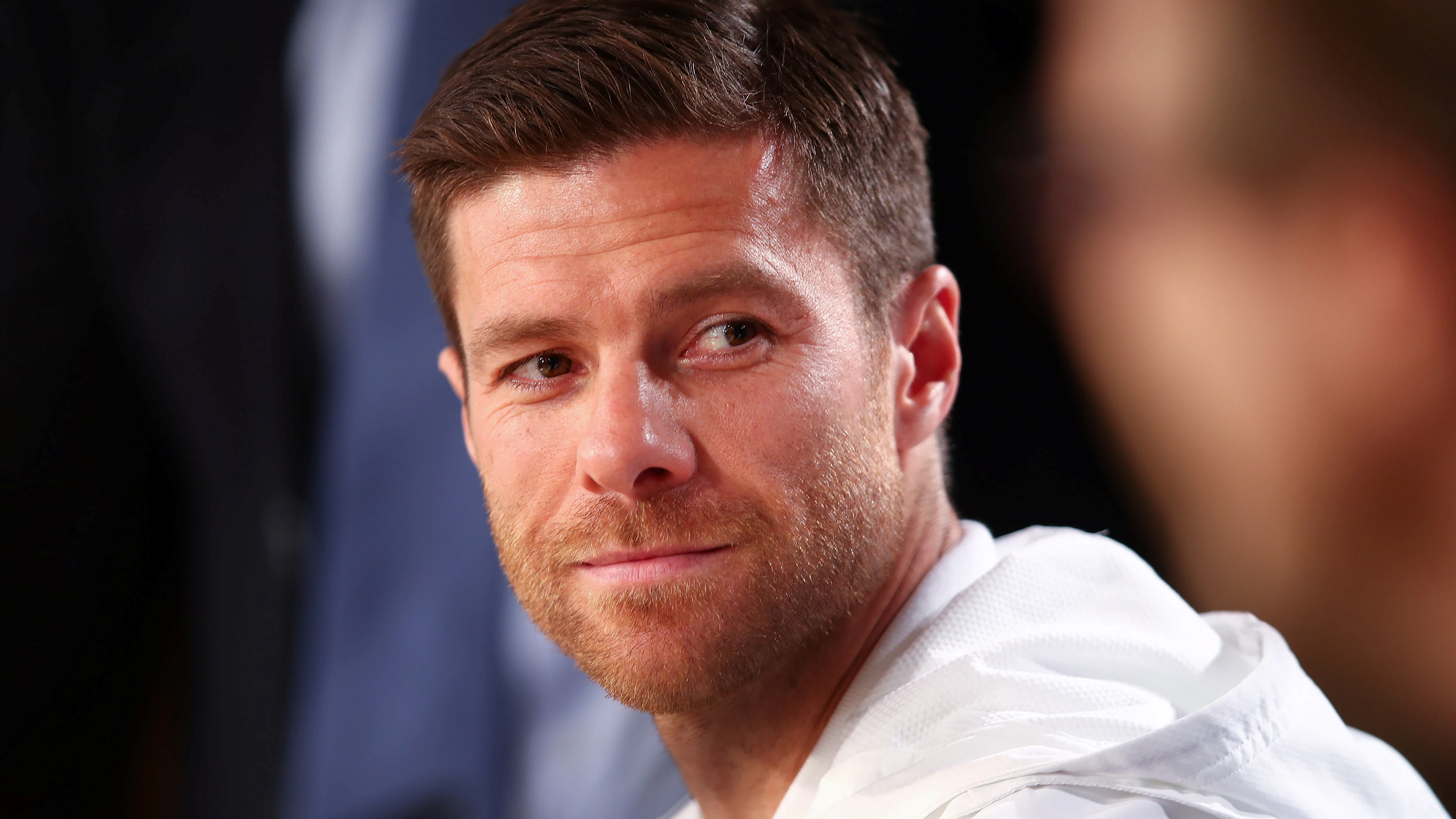 Xabi Alonso, durante la rueda de prensa