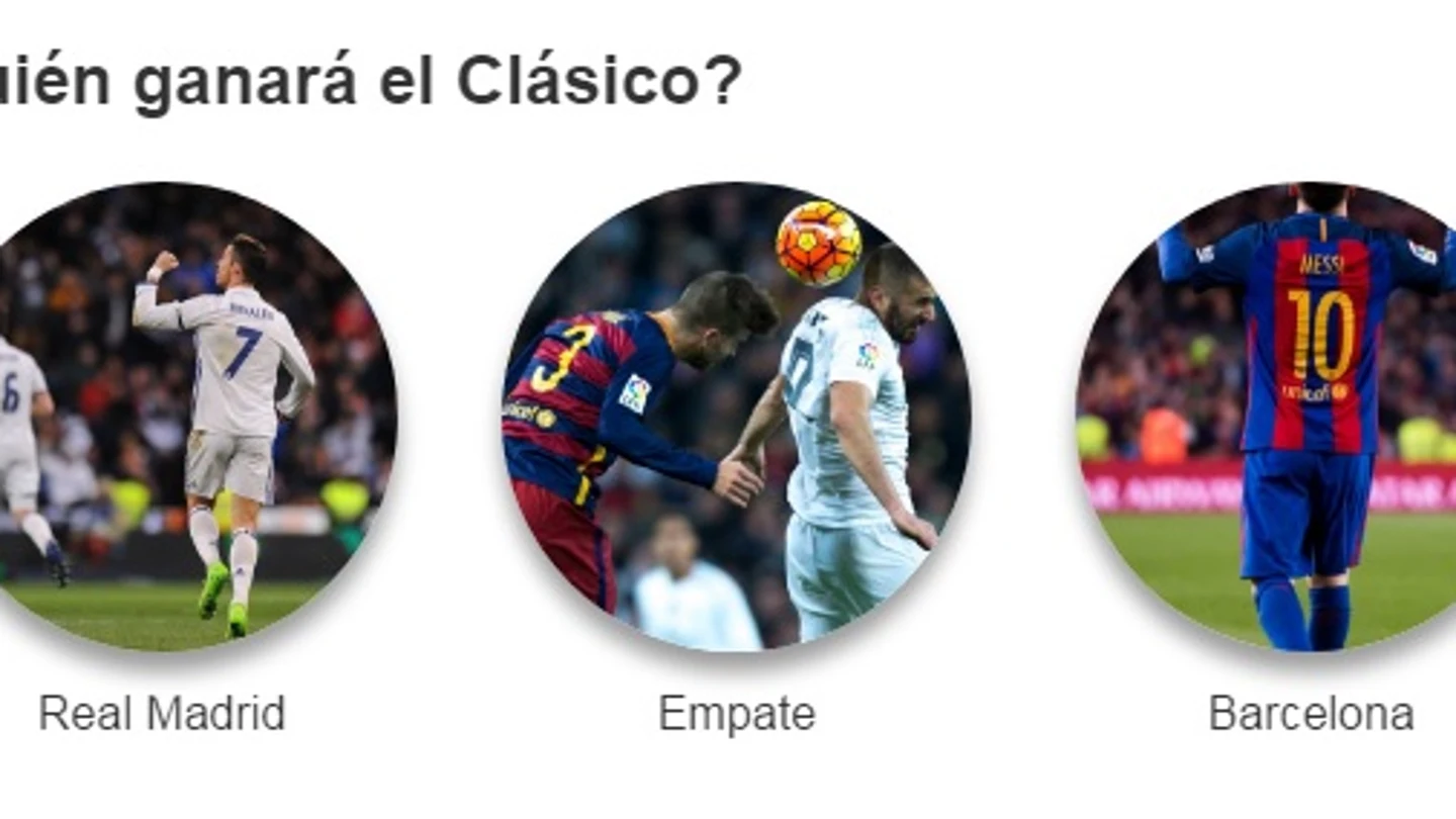 Encuesta sobre El Clásico entre Real Madrid y Barcelona Encuesta sobre El Clásico entre Real Madrid y Barcelona