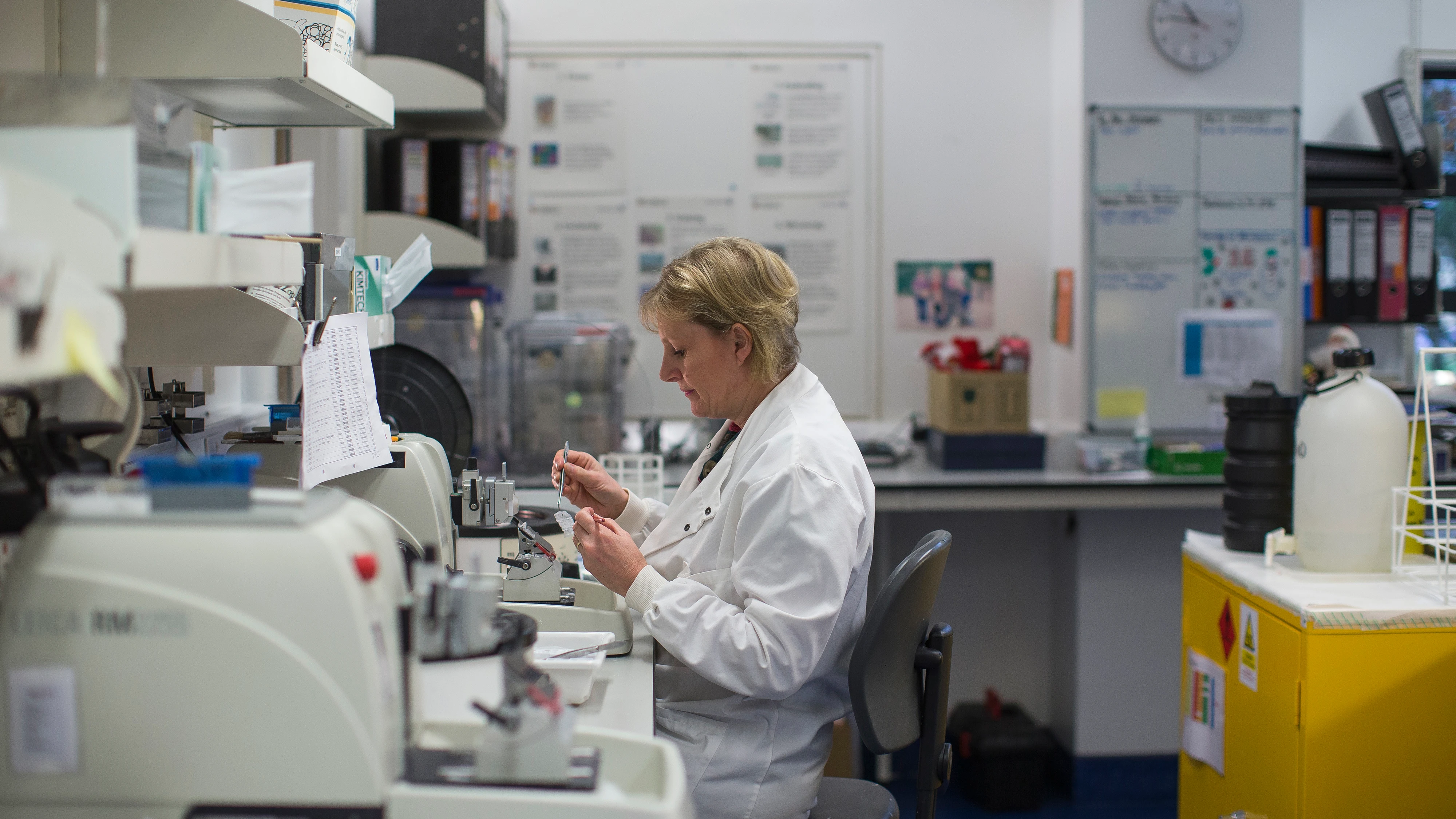 Una científica trabajando en el laboratorio