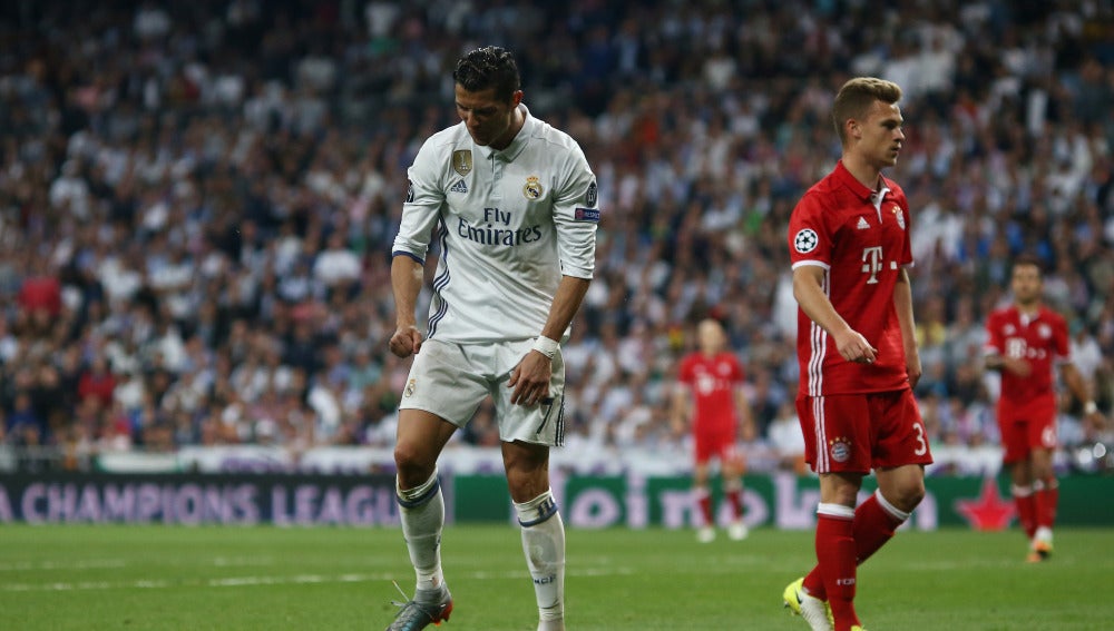 Cristiano Ronaldo, en acción ante el Bayern