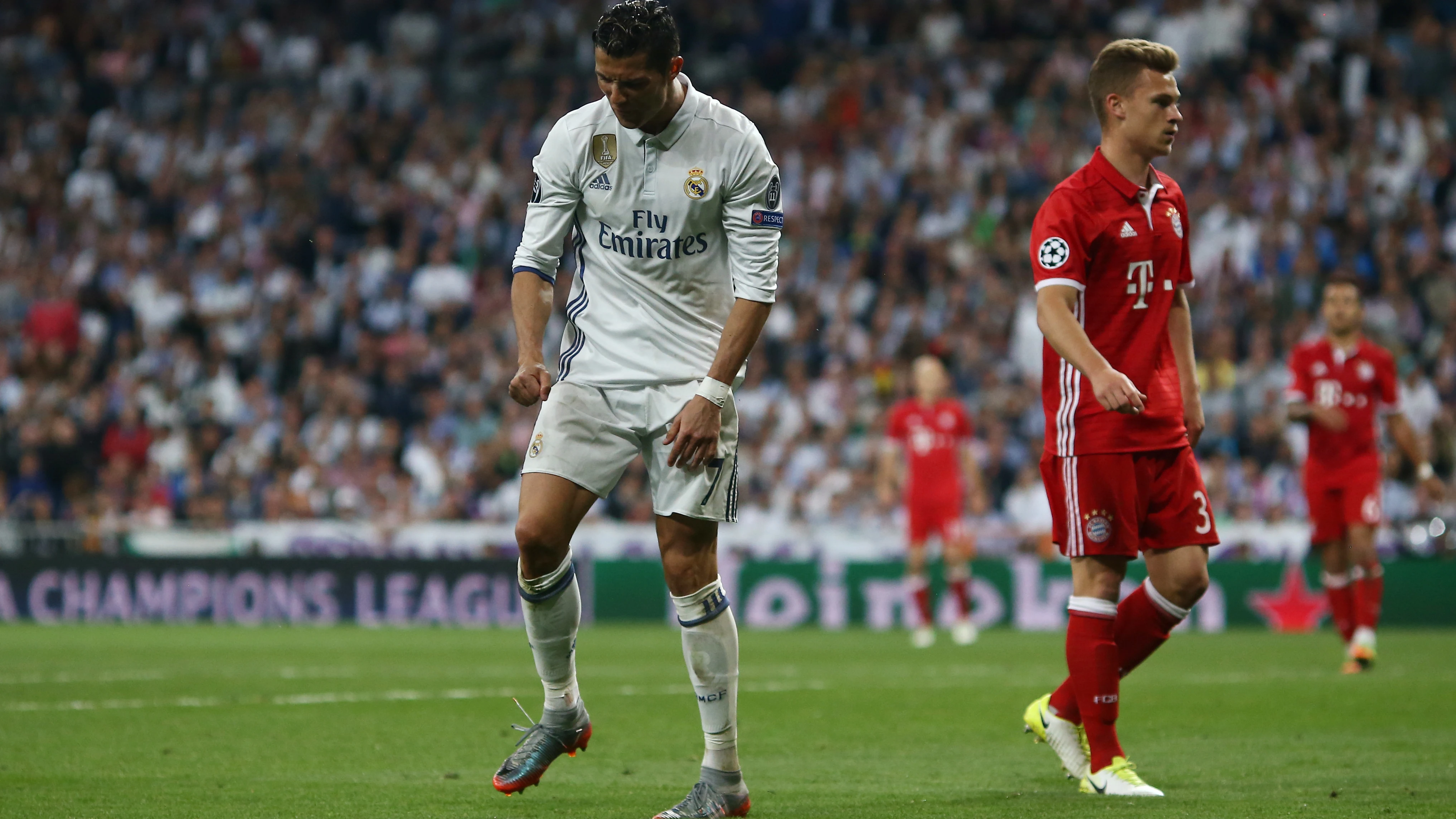 Cristiano Ronaldo, en acción ante el Bayern