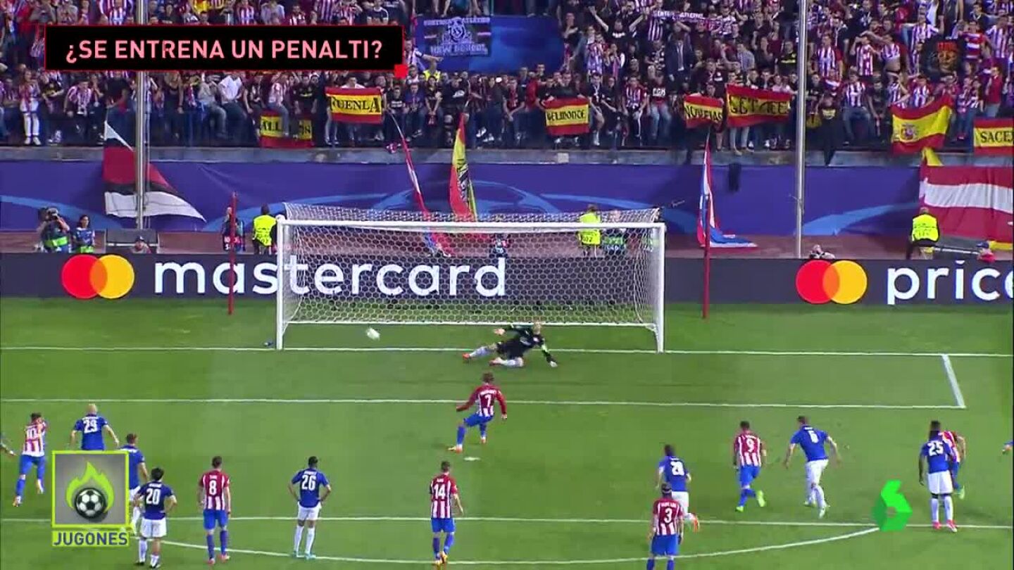 Griezmann lanza un penalti en la Champions ante el Leicester