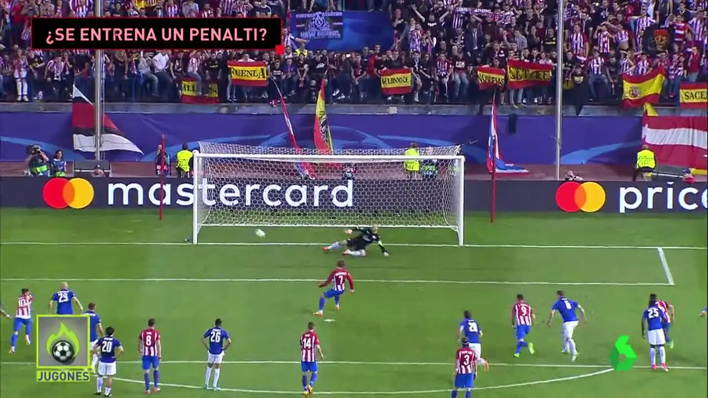 Griezmann lanza un penalti en la Champions ante el Leicester Griezmann lanza un penalti en la Champions ante el Leicester