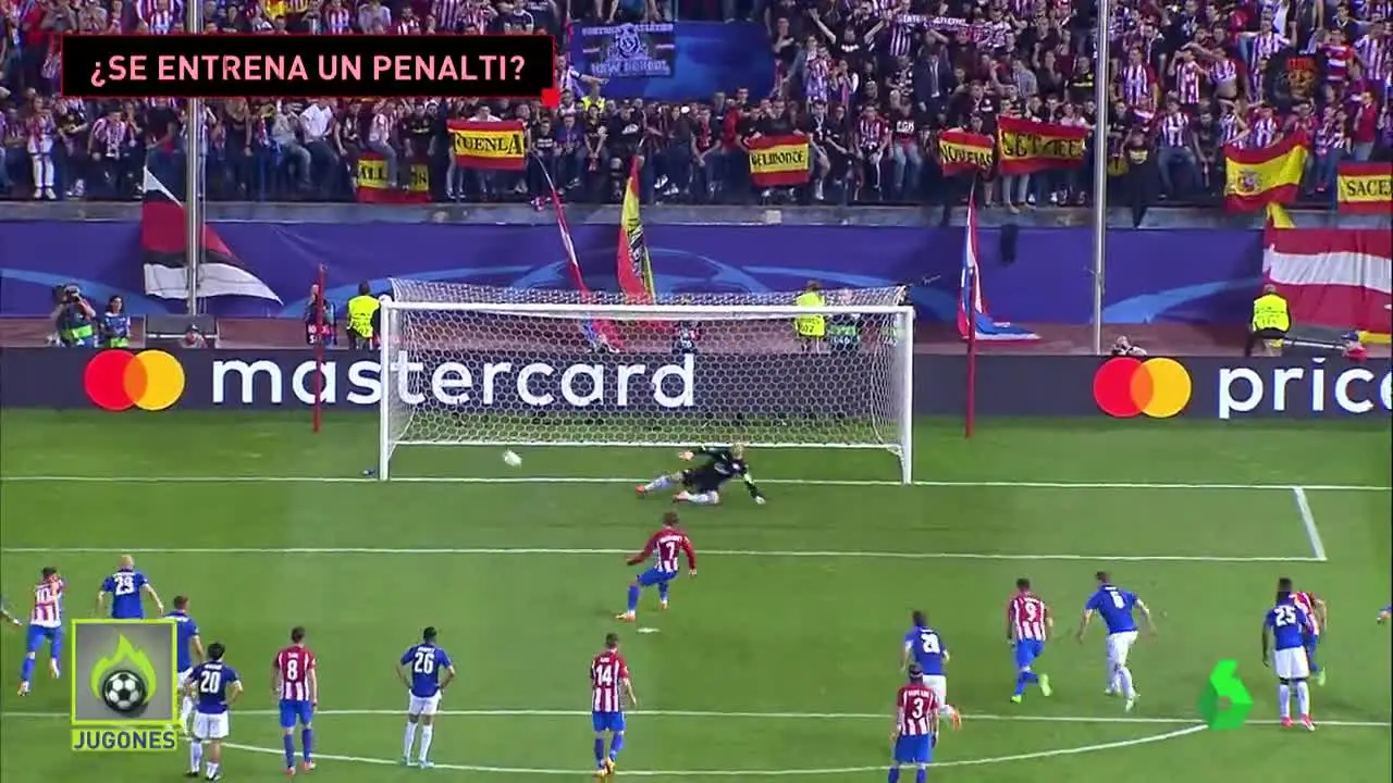 Griezmann lanza un penalti en la Champions ante el Leicester