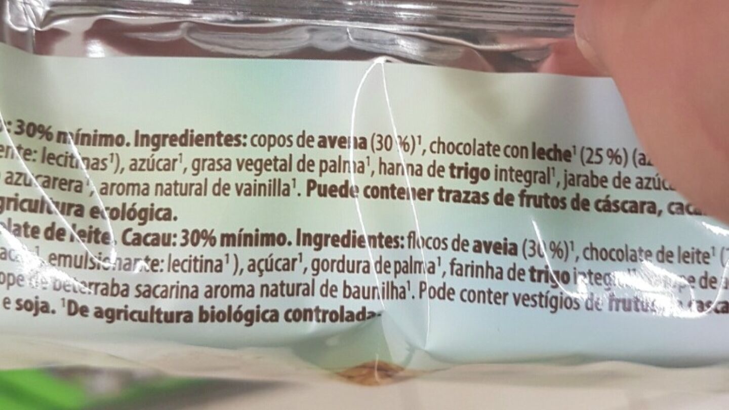 Ingredientes de un producto ecol&oacute;gico