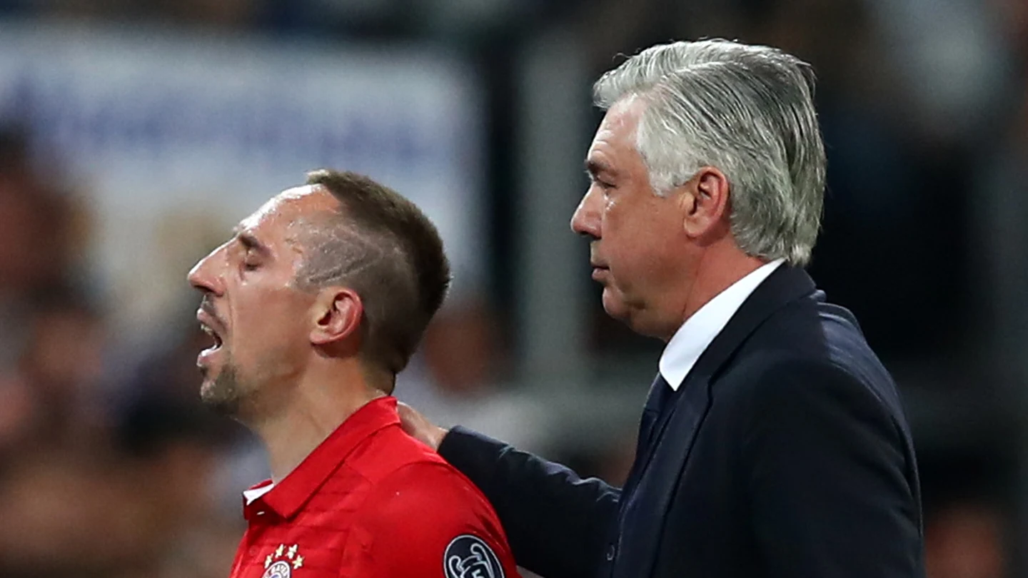 Ribery se lamenta ante la presencia de Ancelotti Ribery se lamenta ante la presencia de Ancelotti