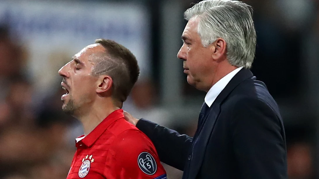 Ribery se lamenta ante la presencia de Ancelotti