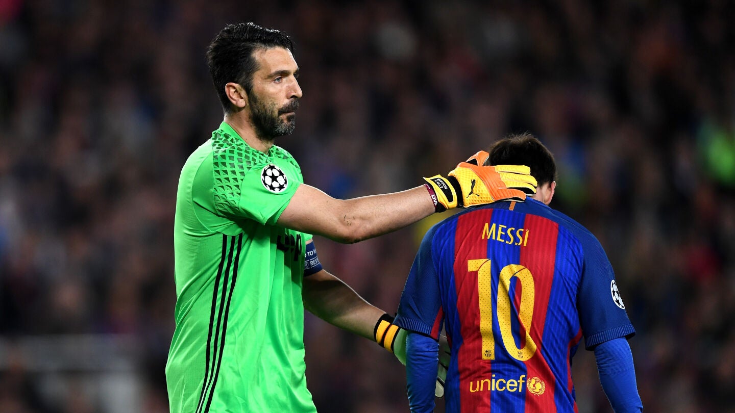 Buffon y Leo Messi