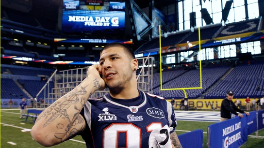 Aaron Hernández, tras la XLVI Super Bowl Aaron Hernández, tras la XLVI Super Bowl