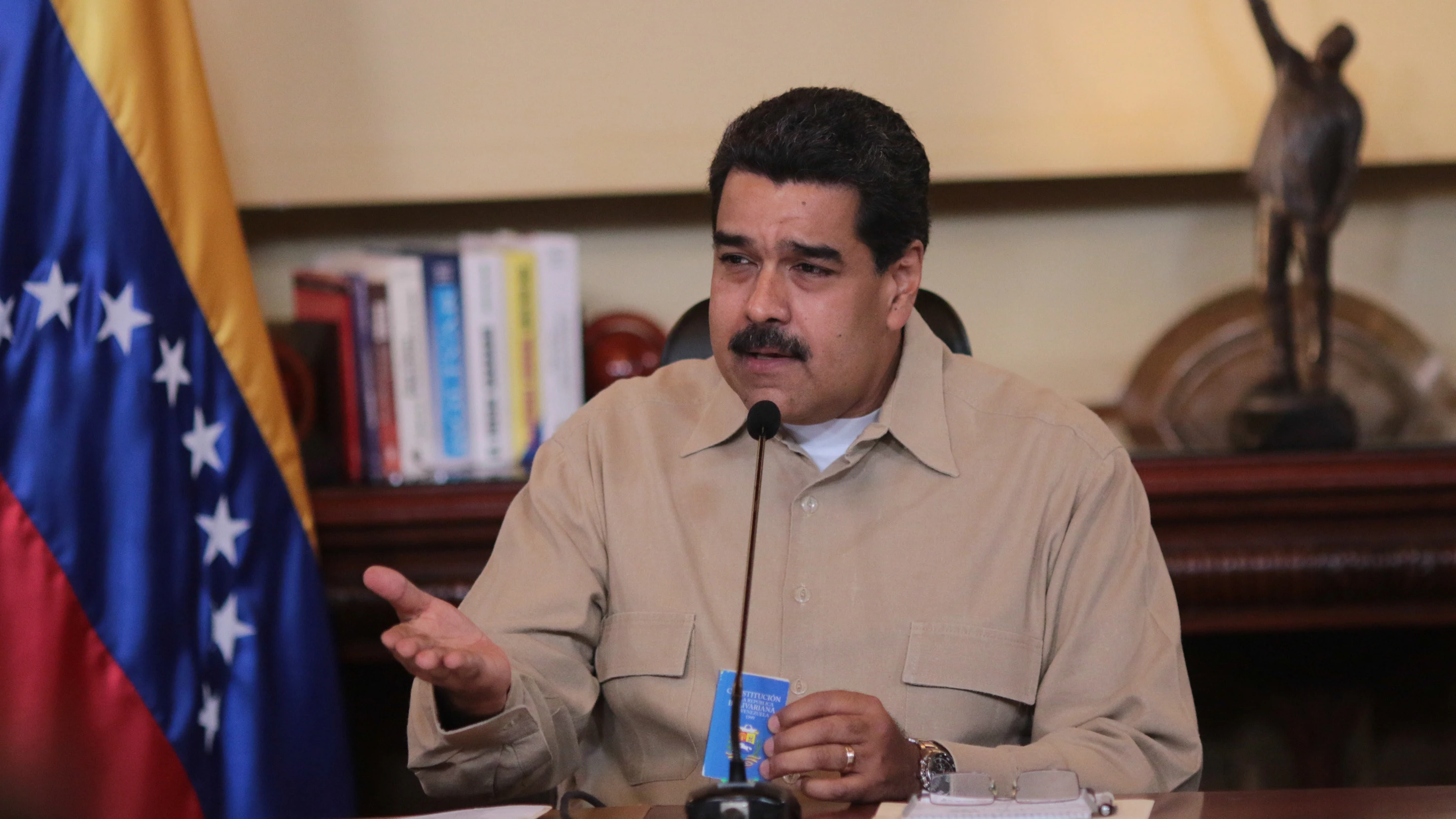 Nicolás Maduro durante una reunión de alto nivel