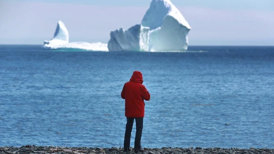 Una pequeña ciudad de Canadá recibe la visita de un gigantesco iceberg Hielo Gigante