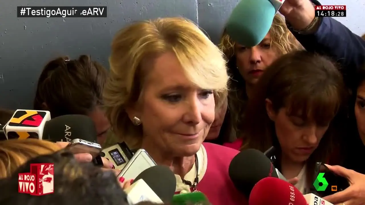 Esperanza Aguirre ante los medios