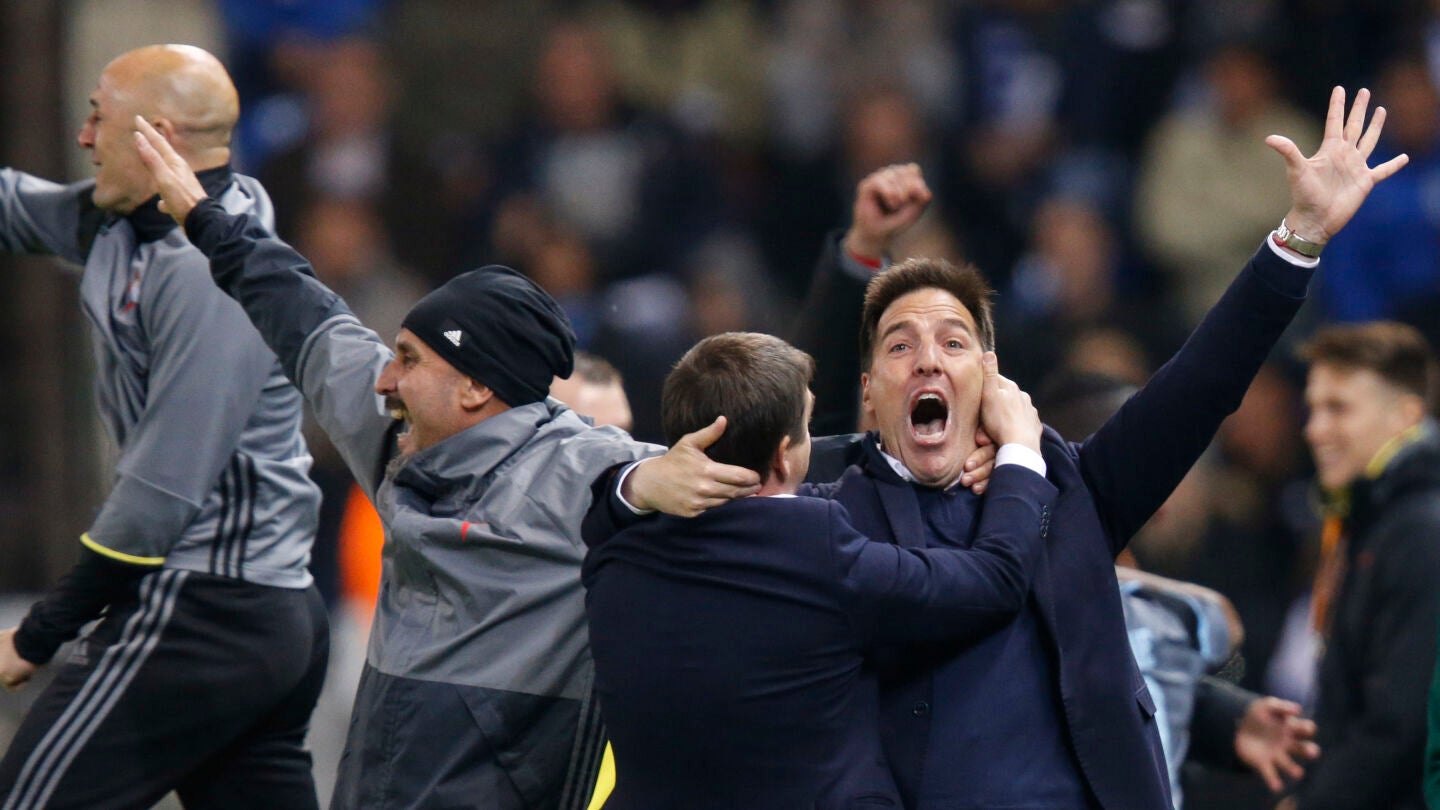 Berizzo celebra el pase del Celta de Vigo a semifinales de la Europa League