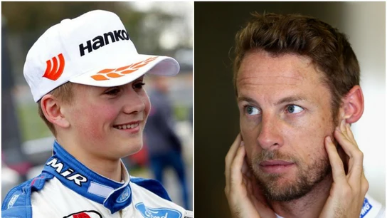 Billy Monger y Jenson Button Billy Monger y Jenson Button