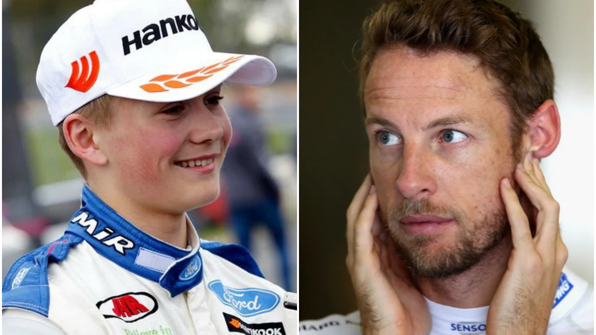 Billy Monger y Jenson Button