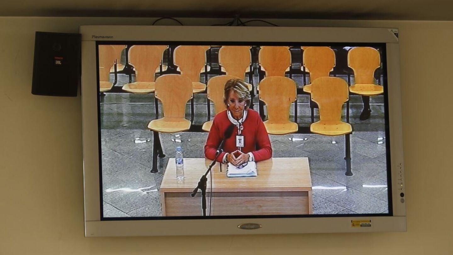 Esperanza Aguirre declarando en la Audiencia Nacional