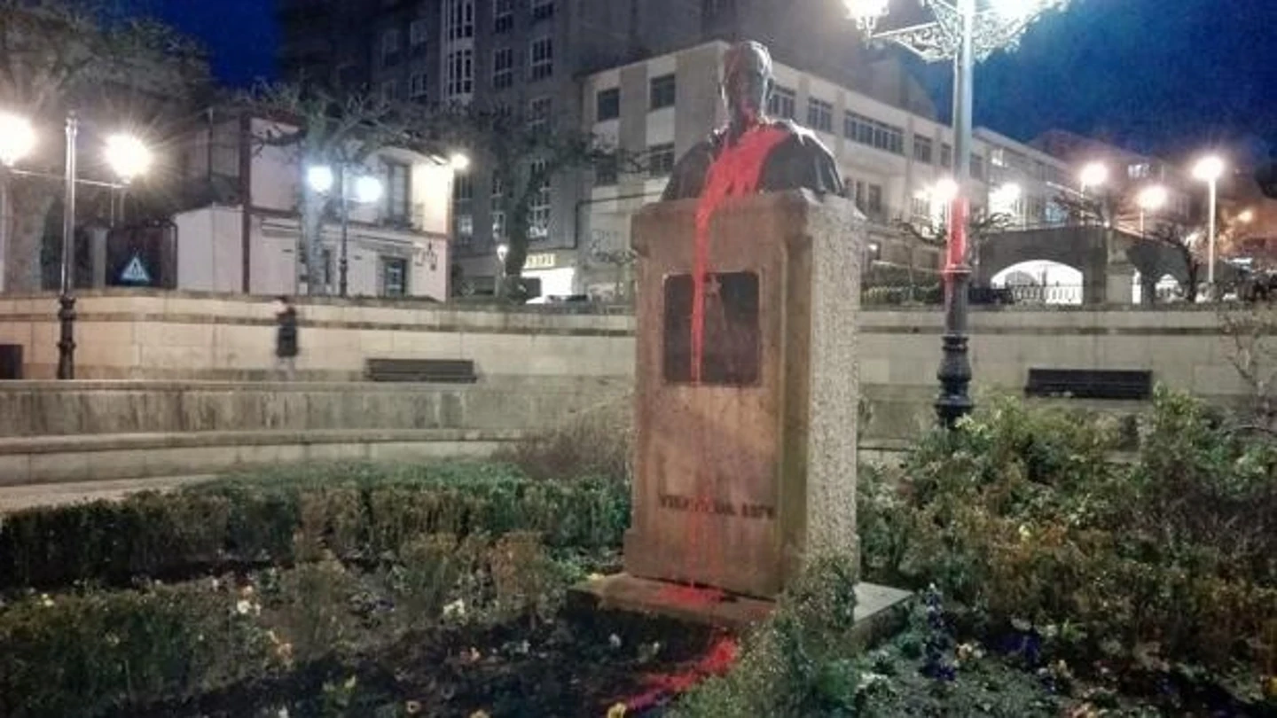 La escultura de Fraga en un ataque anterior La escultura de Fraga en un ataque anterior