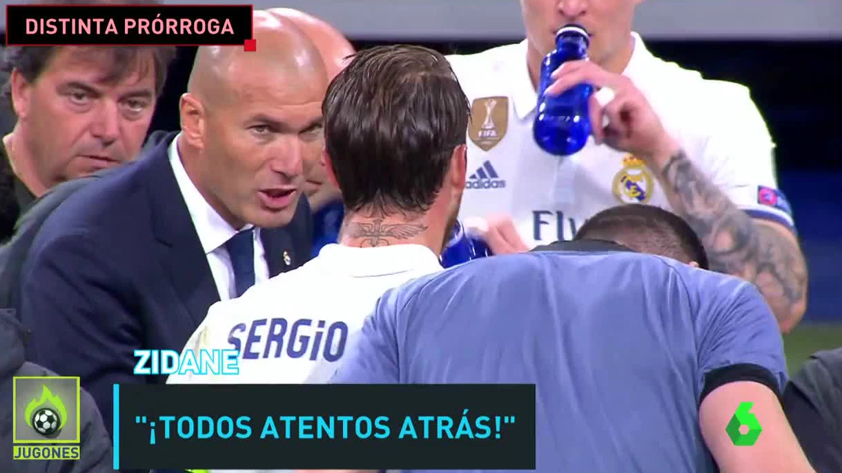 Charla táctica de Zidane ante el Bayern