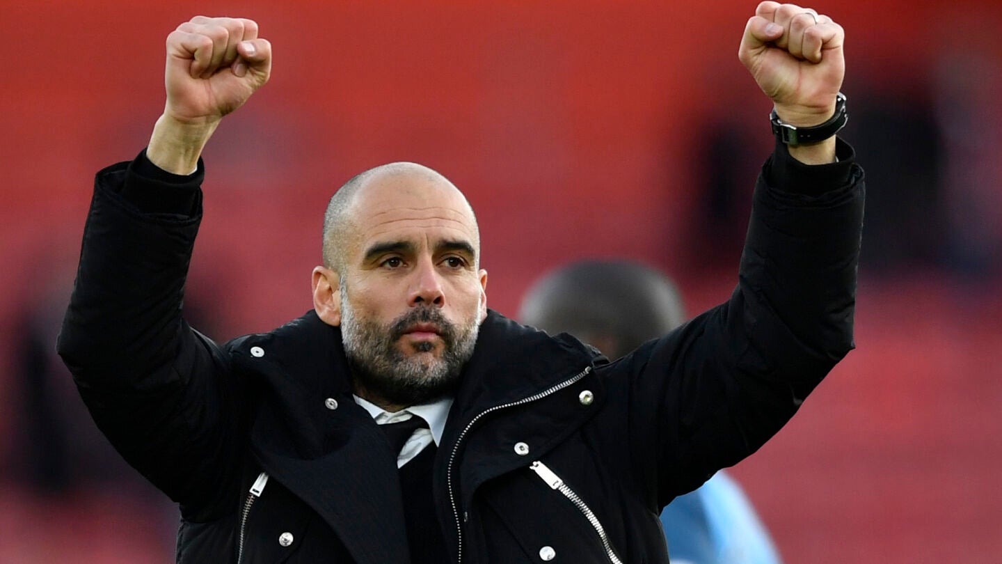 Pep Guardiola, durante un encuentro del Manchester City