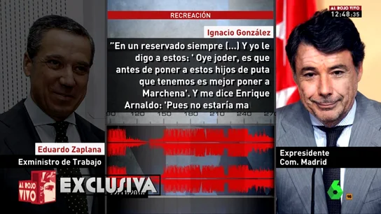Conversación de Ignacio González y Eduardo Zaplana Conversación de Ignacio González y Eduardo Zaplana