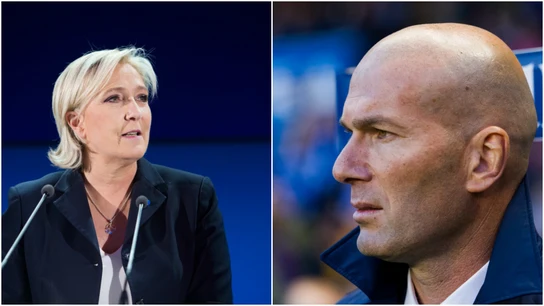 Marine Le Pen y Zinedine Zidane Marine Le Pen y Zinedine Zidane