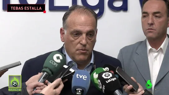 Frame 18.189887 de: Tebas denuncia "trampas" en el proceso electoral de la RFEF y arremete contra Villar por el VAR: "No distingue la 'v' de la 'b'" Frame 18.189887 de: Tebas denuncia "trampas" en el proceso electoral de la RFEF y arremete contra Villar por el VAR: "No distingue la 'v' de la 'b'"