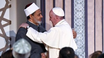 El papa Francisco con Sheikh Ahmed al-Tayeb