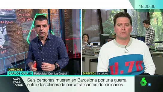 Frame 1.208941 de: Carlos Quílez, sobre la guerra entre clanes de narcos en Barcelona: "Todo tiene pinta de que va a ir a más" Frame 1.208941 de: Carlos Quílez, sobre la guerra entre clanes de narcos en Barcelona: "Todo tiene pinta de que va a ir a más"
