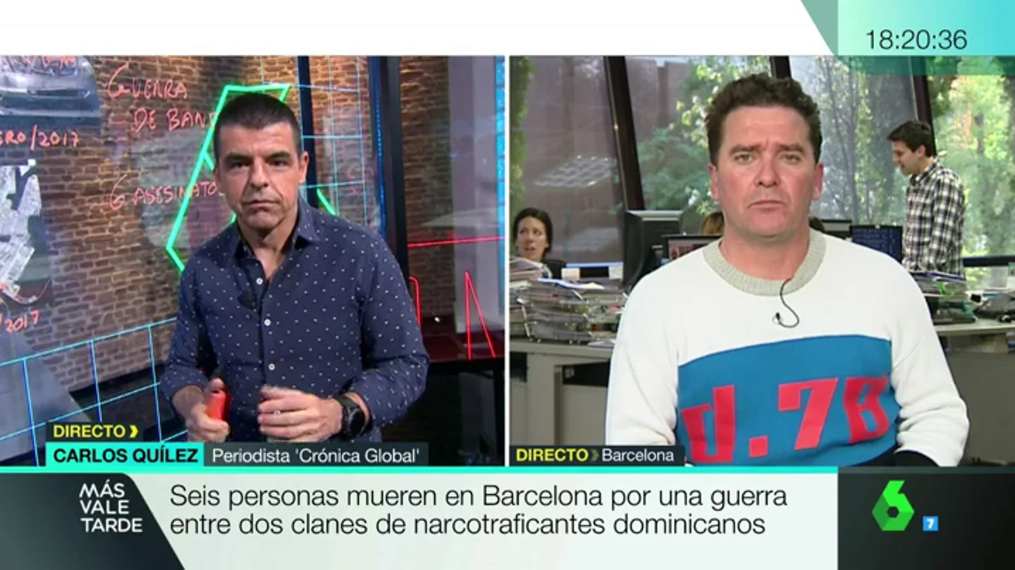Frame 1.208941 de: Carlos Quílez, sobre la guerra entre clanes de narcos en Barcelona: "Todo tiene pinta de que va a ir a más" Frame 1.208941 de: Carlos Quílez, sobre la guerra entre clanes de narcos en Barcelona: "Todo tiene pinta de que va a ir a más"