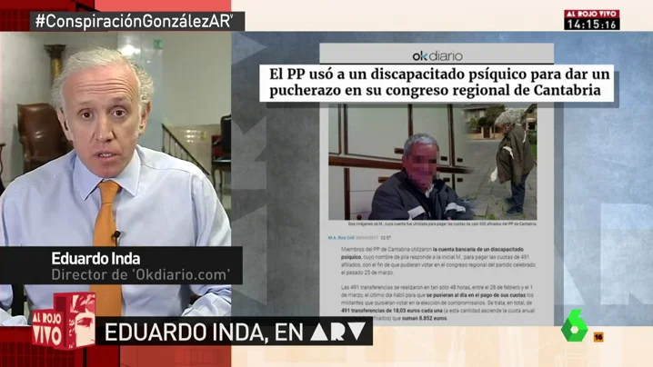 Frame 20.859839 de: El PP usa a una persona con discapacidad psíquica para ganar un congreso regional en Cantabria