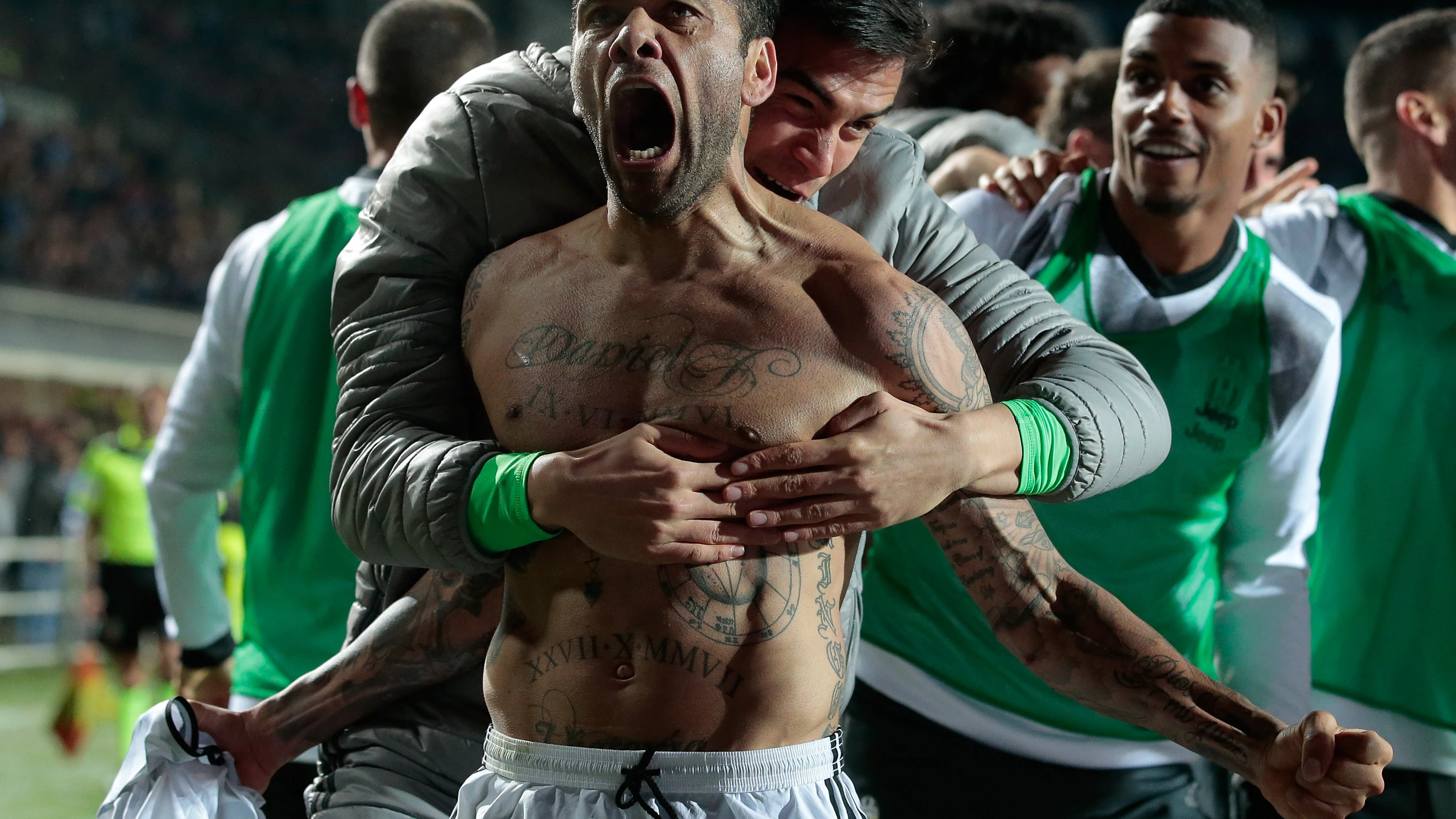 Los jugadores de la Juventus celebrando un gol