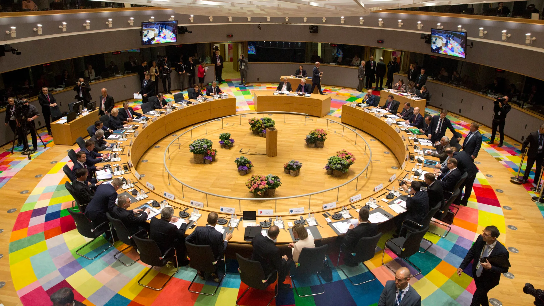 Vista general del comienzo de la reunión del Consejo Europeo en Bruselas