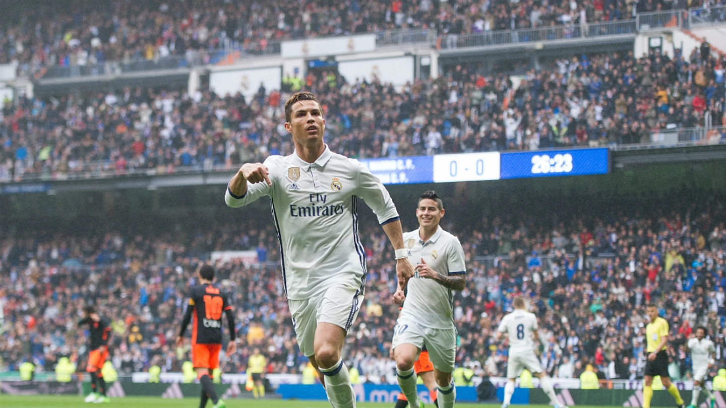 Cristiano celebra un gol Cristiano celebra un gol