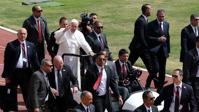 El papa Francisco, durante su visita a Egipto