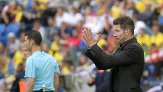 Simeone durante el partido frente a la UD Las Palmas Simeone durante el partido frente a la UD Las Palmas