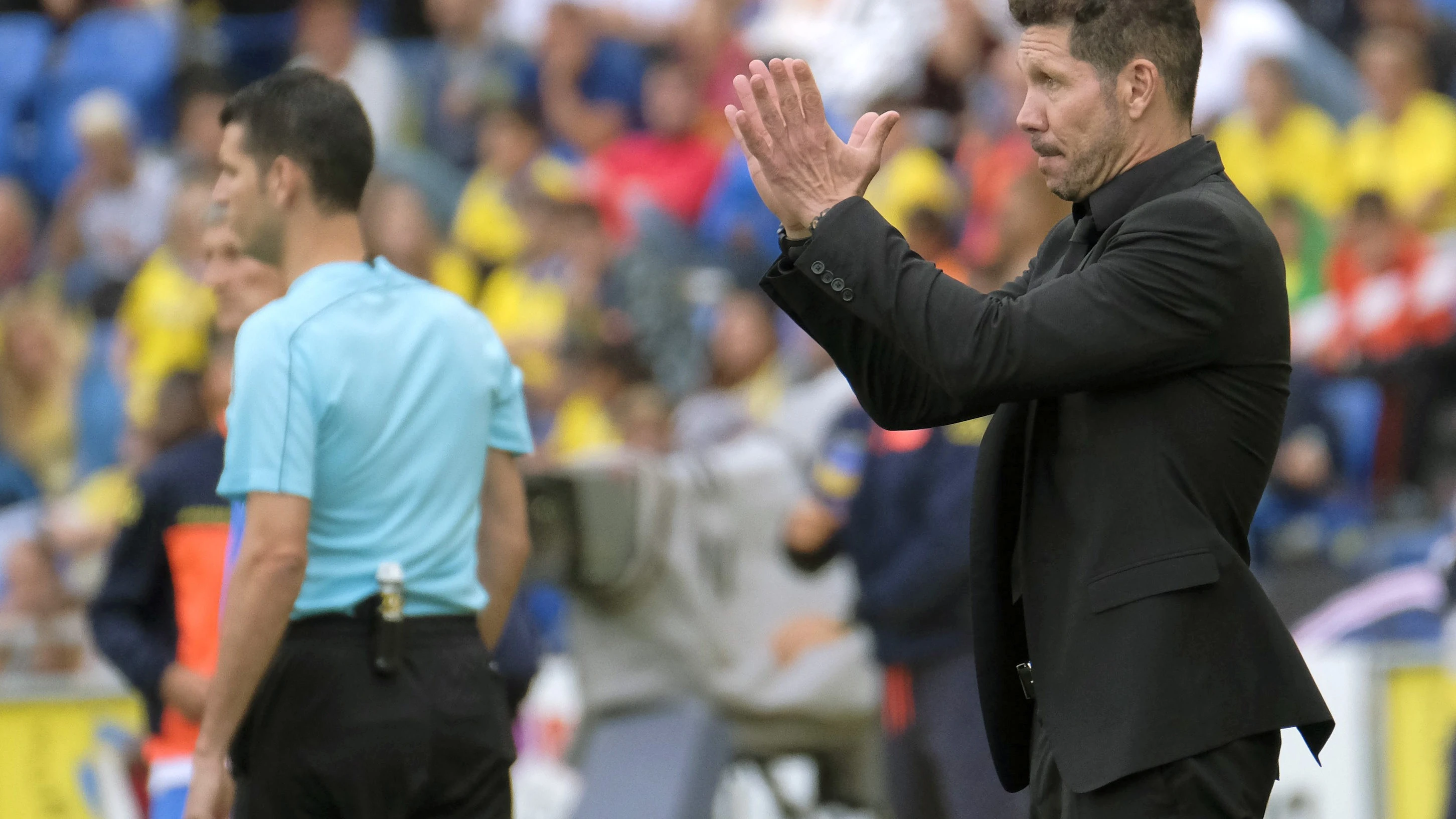 Simeone durante el partido frente a la UD Las Palmas