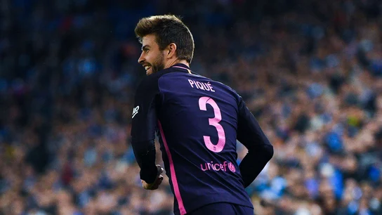 Gerard Piqué durante el partido contra el Espanyol Gerard Piqué durante el partido contra el Espanyol